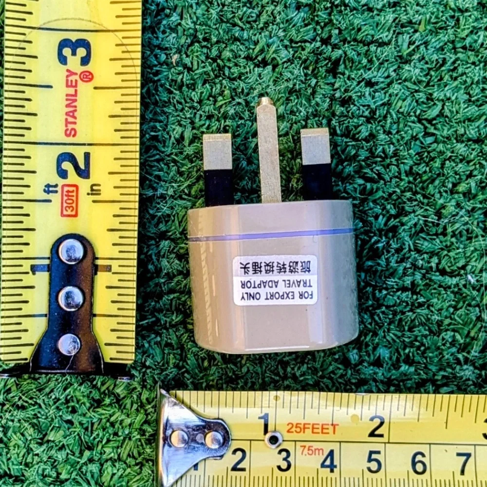 AC Adaptor Converts USA to UK United Kingdom Grounded Outlet Travel Plug Adapter